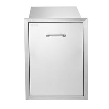 VEVOR Pull Out Trash Drawer 17.7x22.8 Inch Raised Style Trash Bin with Pull-Out Tray Stainless Steel Trash Drawer with Handle for Outdoor Kitchen BBQ Island