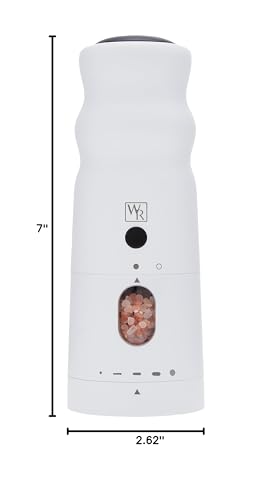 WHITE RAIN Salt Mill - Professional Grade Heavy Duty High Output Electric Salt Grinder