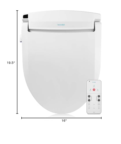 Brondell BL97 Swash Elongated Electronic Bidet Toilet Seat, Fits Elongated Toilets, White