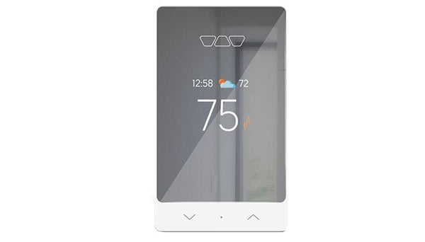 Schluter Ditra-Heat-E-RS1 Smart Thermostat with Floor Sensors, Energy Tracking, GFCI Protected - Ideal for Home Floor Heating - Mirror-Finish, App Control, Voice Assistant Compatible - DHERT105/BW