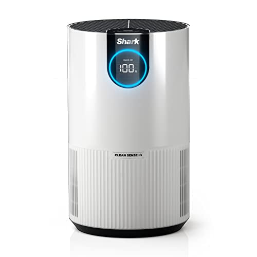 Shark Air Purifiers for Bedroom, Office, Dorm, Small Room, HEPA Air Filter, Odor Eliminator, Covers Up To 500 SQ FT, Air Filtration Removes Smoke, Dust, Allergens, Pet Dander, and Pollutants, HP102