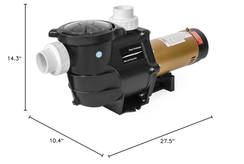 XtremepowerUS 2HP In-Ground Swimming Pool Pump Variable Speed 2" Inlet 230V High Flo w/ Slip-On Fitting