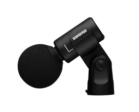 Shure MV88+ Stereo USB Microphone - Condenser Microphone for Streaming and Recording Vocals & Instruments, Mac & Windows Compatible, Real-Time Headphone Monitoring Output, Travel Friendly - Black