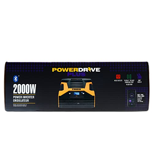 PowerDrive 2000 Watt Power Inverter, PWD2000P with Bluetooth Wireless Tech and Remote Control