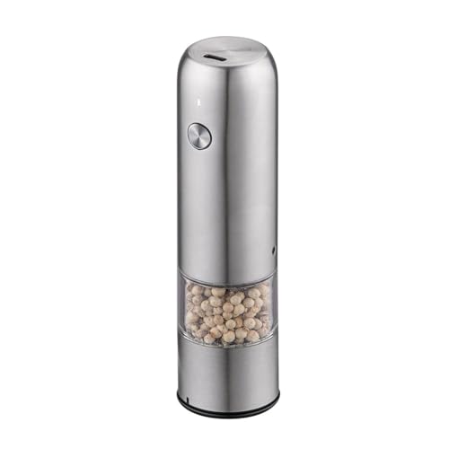 JATDHY Outdoor Portable Mini Electric Pepper Grinder Automatic Sea Salt Spice Pepper Grinder