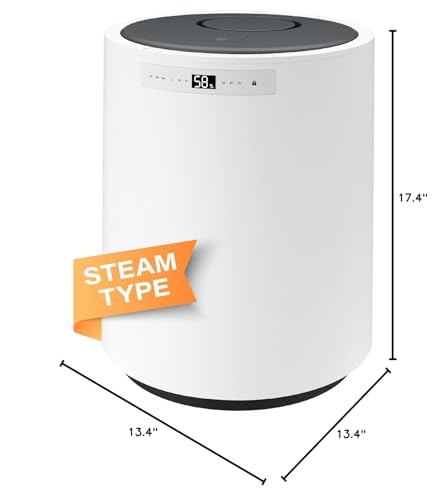 Humidifiers for Large Room, Y&O 10L(2.64Gal) Steam Whole House Humidifier for Plants, Filterless Design, Auto Shut Off, 3 Level Mist Maximum 1200ml/H Output, Covering up to 1000 sq.ft