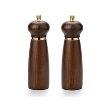 WJWJW Electric Salt and Pepper Grinder (2pcs) - Automatic Adjustable Shaker -solid wood grinding bottle seasoning bottle - Battery Operated Kitchen Peppermill(190G)