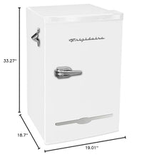 Frigidaire Retro Compact Fridge with Chiller, 3.2 cu ft Countertop Fridge with Built-In Bottle Opener, Compact Refrigerator for Office, Bedroom, Dorm Room or Cabin - 16.5