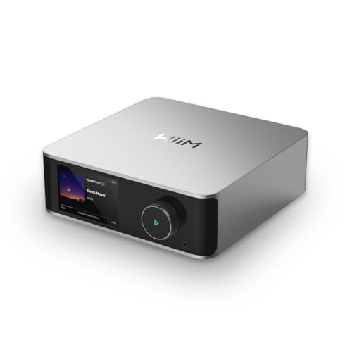 WiiM Ultra Music Streamer & Digital Preamp | 3.5" Touchscreen, Compatible with Google Cast & Alexa, Stream Spotify, Amazon Music, Tidal & More | HDMI ARC, Phono Input & Headphone Output | Silver