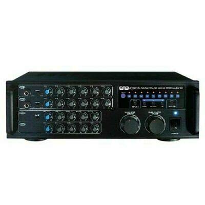 EMB Pro 700-watt Digital Rack Mountable Karaoke Mixer Stereo Amplifier EBK37BT with USB, Echo and Bluetooth Streaming