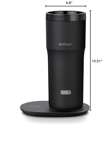 Ember Travel Mug 2+, 12 oz, Temperature Control Smart Travel Mug, Stainless Steel, Slate Black (with Apple Find My)