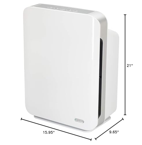 GermGuardian HEPA Air Purifier for Home, Large Rooms up to 1760 Sq. Ft. with HEPA Air Filter & UV-C Light, Zero Ozone Verified, AC5900WCA, White