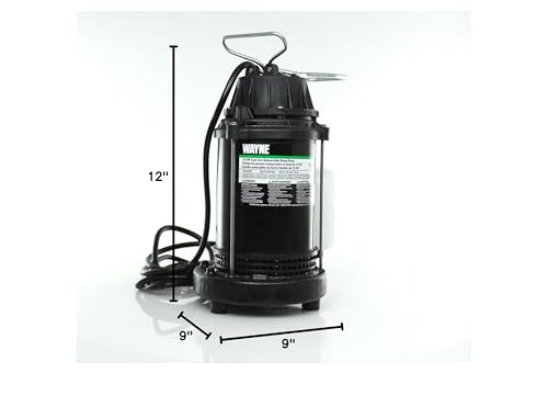 WAYNE CDU800 1/2 HP Submersible Cast Iron and Steel Sump Pump With Integrated Vertical Float Switch