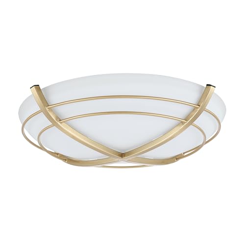 Good Housekeeping Kingsley (81032) 90 CFM 2.5 Sones Decorative Bathroom Ventilation Exhaust Fan with Light in Satin Brass