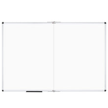 VIZ-PRO Large Dry Erase White Board/Magnetic Foldable Whiteboard, 72 X 48 Inches, Silver Aluminium Frame