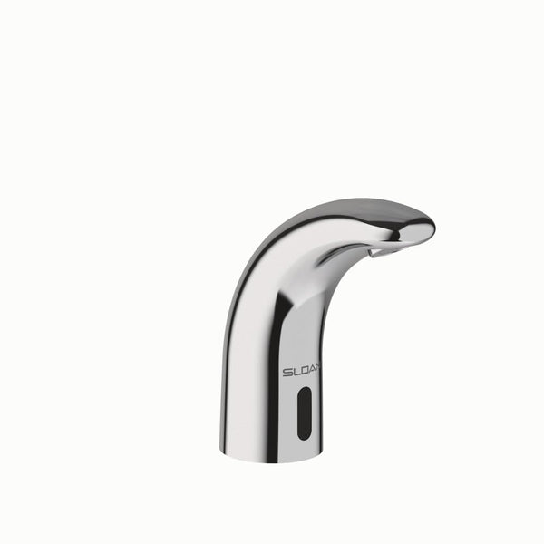 Sloan SF-2400 Sensor Activated Touch-Free Faucet, Commercial Grade with Mounting Hardware - 0.5 GPM Plug Adaptor Power Supply Deck-Mounted Mid Body, Polished Chrome Finish, 3362130