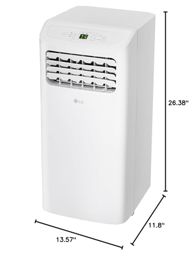 LG LP0624WFR Portable Air Conditioner w/Remote, Cools 250 Sq.Ft, Quiet Operation, 115V, 6,000 BTU (9700 ASHRAE), White