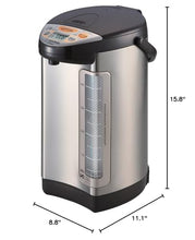 Zojirushi CD-CC50 VE Hybrid Water Boiler and Warmer (169oz, Dark Brown)