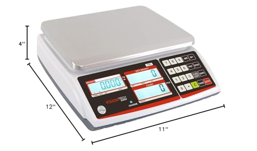 VisionTechShop TVC-60 Counting Scale for Parts and Coins, Lb/Kg Switchable, 60lb Capacity, 0.002lb Readability