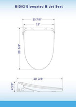 WOODBRIDGE Elongated Smart Bidet Toilet Seat, Electronic Advanced Self Cleaning, SoftClose Lid, Automatic Deodorization, Model: BID 02, WHITE, Model Number: BID-02