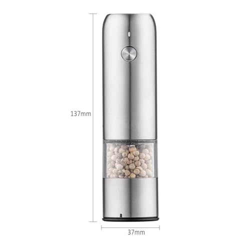 JATDHY Outdoor Portable Mini Electric Pepper Grinder Automatic Sea Salt Spice Pepper Grinder