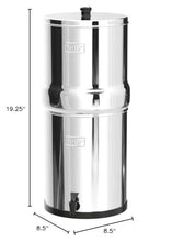 Big Berkey Gravity-Fed Stainless Steel Countertop Water Filter System 2.25 Gallon with 2 Authentic Black Berkey Elements BB9-2 Filters