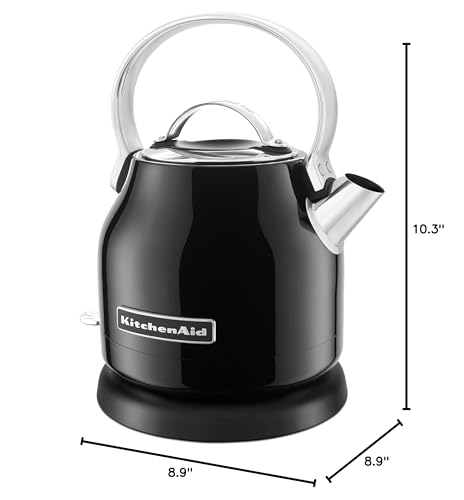 KitchenAid KEK1222OB 1.25-Liter Electric Kettle - Onyx Black,Small