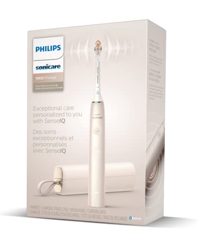 Philips Sonicare 9900 Prestige Rechargeable Electric Power Toothbrush with SenseIQ, Champagne, HX9990/11