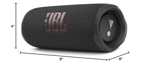 JBL Flip 6 (Black) + Bundle with divvi! Protective Hardshell Case