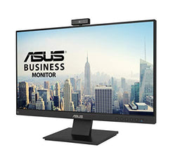 ASUS BE24EQK 23.8” Business Monitor with 1080P Full HD IPS, Eye Care, DisplayPort HDMI, Frameless, Built-in Adjustable 2MP Webcam, Mic Array, Stereo speaker, Video Conference,BLACK