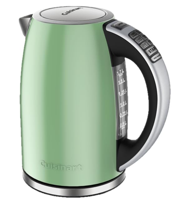 Cuisinart 1.7-Liter Stainless Steel Cordless Electric Kettle with 6 Preset Temperatures (Pistachio)