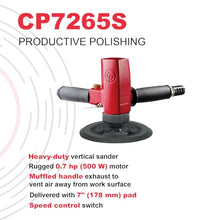 Chicago Pneumatic CP7265S - Air Rotary Sander Tool, Home Improvement, Woodworking Tools, Polisher, Rust Removal, Vertical Rotary Tool, Heavy Duty, 7 Inch (180 mm), 0.67 HP / 500 W, One Size, Factory