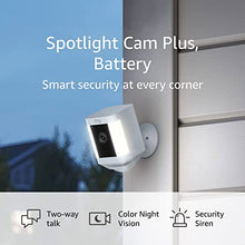 Like-New Ring Spotlight Cam Plus, Battery | Two-Way Talk, Color Night Vision, and Security Siren (2022 release) - White