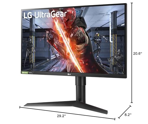 LG UltraGear QHD 27-Inch Gaming Monitor 27GL83A-B - IPS 1ms (GtG), with HDR 10 Compatibility, NVIDIA G-SYNC, and AMD FreeSync, 144Hz, Black