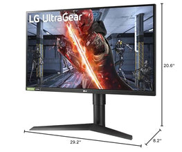 LG UltraGear QHD 27-Inch Gaming Monitor 27GL83A-B - IPS 1ms (GtG), with HDR 10 Compatibility, NVIDIA G-SYNC, and AMD FreeSync, 144Hz, Black