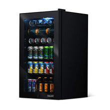 NewAir Beverage Refrigerator 126 Cans, Free Standing Cooler with Right Hinge Glass Door Beverage Cooler, Mini Fridge Beverage Organizer For Beer, Wine, Soda, And Cooler Drinks