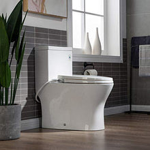 WOODBRIDGE T-0045 Modern One Piece Elongated High Effiency Toilet with Manual Operated Soft-Closed Bidet Seat, White