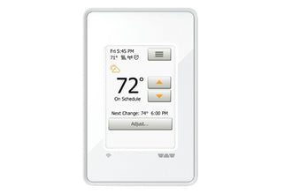 Schluter Ditra-Heat-E-WiFi Thermostat with Floor Sensor - Ideal for Home Floor Heating - Programmable Touchscreen, Energy Monitoring, App-Controlled, Smart Home Integration - DHERT104/BW