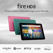 New Amazon Fire HD 8 tablet, 8” HD Display, 4GB memory, 64GB, responsive and vibrant, designed for portable entertainment, Black, (2024 release)