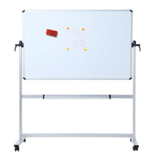 VIZ-PRO Double-Sided Magnetic Mobile Whiteboard,72 x 40 Inches Aluminium Frame and Stand