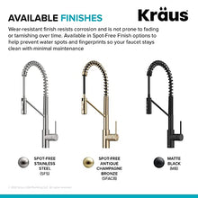 KRAUS Oletto Touchless Sensor Commercial Pull-Down Single Handle Kitchen Faucet with QuickDock Top Mount Assembly in Spot Free Stainless Steel, KSF-2631SFS