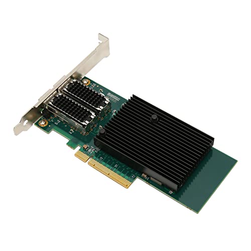 X710Dual Port SFP Server Network Card, Energy Saving Design, PCB Material SFP Lc Fiber Port, PCI Express X8 10 Gigabit 10000MBps Suitable for 10,40Gbe Multi Core Processors