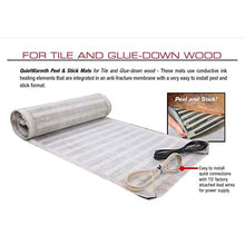 QuietWarmth Tile QWT1.5X10F240 Radiant Floor Heating Mat for Below Tile, Stone, and Glued Flooring- Mat Size 1.5'x10' 240 Volt (Covers 15sf)