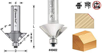 Amana Tool - 49405 Carbide Tipped Chamfer 45° x 3