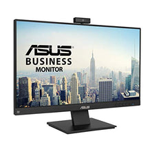 ASUS BE24EQK 23.8” Business Monitor with 1080P Full HD IPS, Eye Care, DisplayPort HDMI, Frameless, Built-in Adjustable 2MP Webcam, Mic Array, Stereo speaker, Video Conference,BLACK