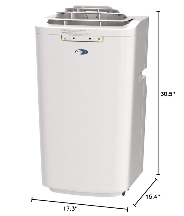 Whynter ARC-110WD 11,000 BTU (5,900 BTU SACC) Portable Air Conditioner with Dehumidifier and Fan for Rooms Up to 350 Sq Ft, Includes and Storage Bag, White