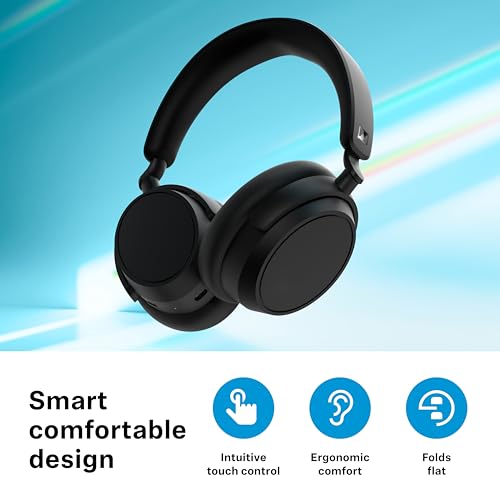 Sennheiser ACCENTUM Plus Wireless Bluetooth Headphones - Quick-Charge Feature, 50-Hr Battery Playtime, Adaptive Hybrid ANC, Sound Personalization, Touch Controls, White