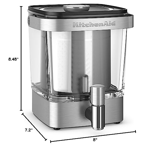 KitchenAid KCM5912SX Cold Brew Coffee Maker 38 Ounce Brushed Stainless Steel