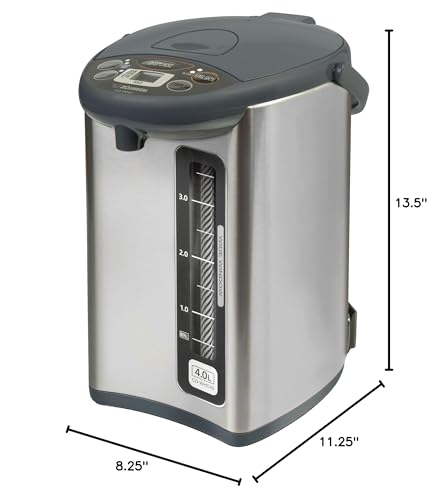 Zojirushi CD-WHC40XH Micom Water Boiler and Warmer, 135 oz, Stainless Gray