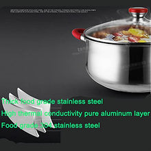 Steamer Pot Soup Pot Hot Pot Anti-Scalding Double Bottom Thickened Stainless Steel Super Large Steamer Cookware Pot Steamer Set/34Cm (Size : 30cm)